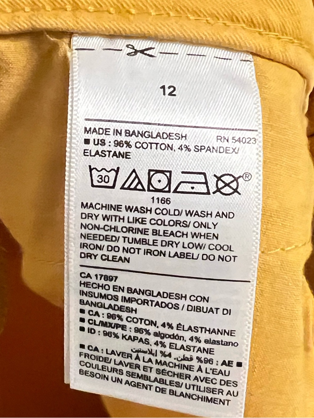 Old Navy Pixie Pants in Mustard Yellow - Picture 8 of 8